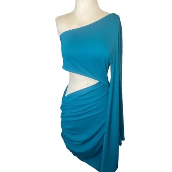 Michael Costello x REVOLVE Alessia Dress in Teal Green NWT - Picture 5 of 5